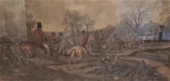 Set of Four Original Engravings of Hunting Scenes by John Frederick Herring Snr