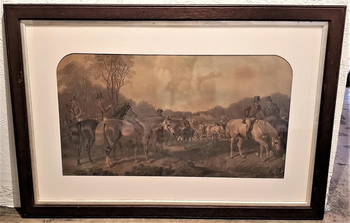 English Set of Four Original Engravings of Hunting Scenes by John Frederick Herring Snr For Sale