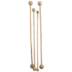 Set of Four Original French Circus Juggling Batons