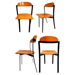Set of Four Original Italian Design Chairs, 1970s