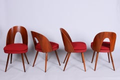 Set of Four Original Mid-Century Chairs, by Antonín Šuman, Walnut, Czech, 1950s