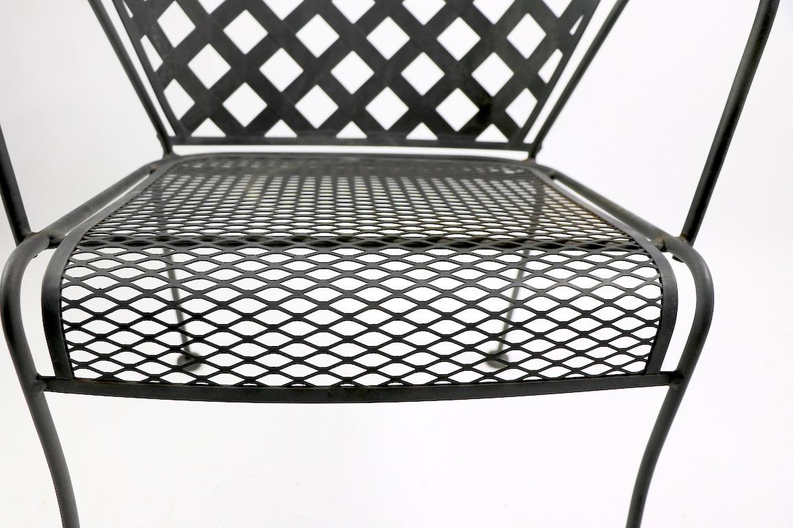 Set of Four Outdoor Chairs Attributed to Woodard 3