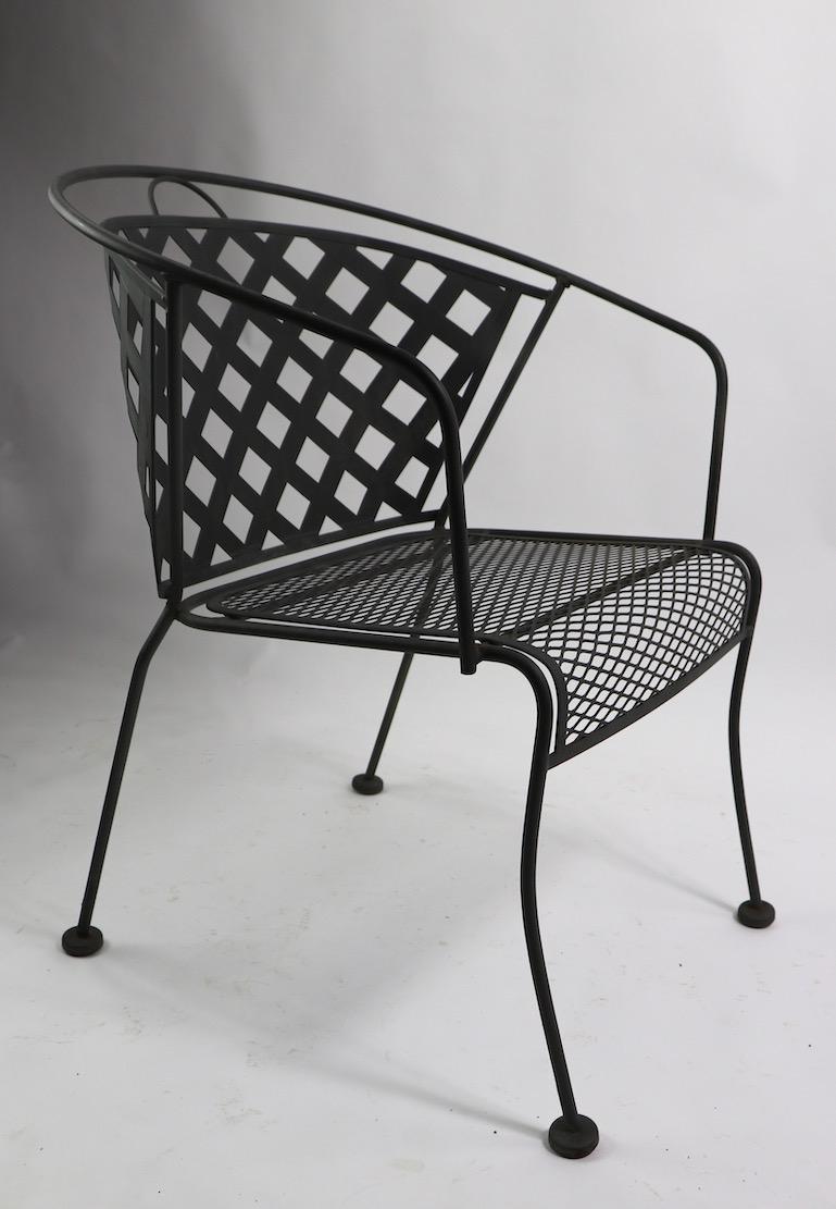 Set of Four Outdoor Chairs Attributed to Woodard 7
