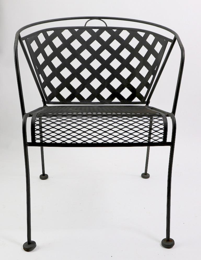 Set of Four Outdoor Chairs Attributed to Woodard In Good Condition In New York, NY