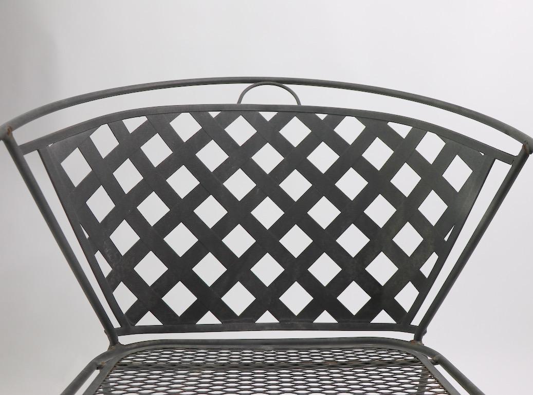 Set of Four Outdoor Chairs Attributed to Woodard 2