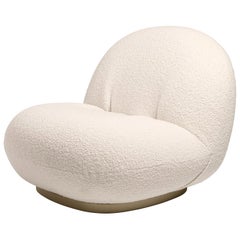 Ensemble de quatre chaises longues Pacha:: Pearl Gold en tissu Dedar Karakorum