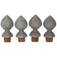 Set of Four Painted Architectural Finials
