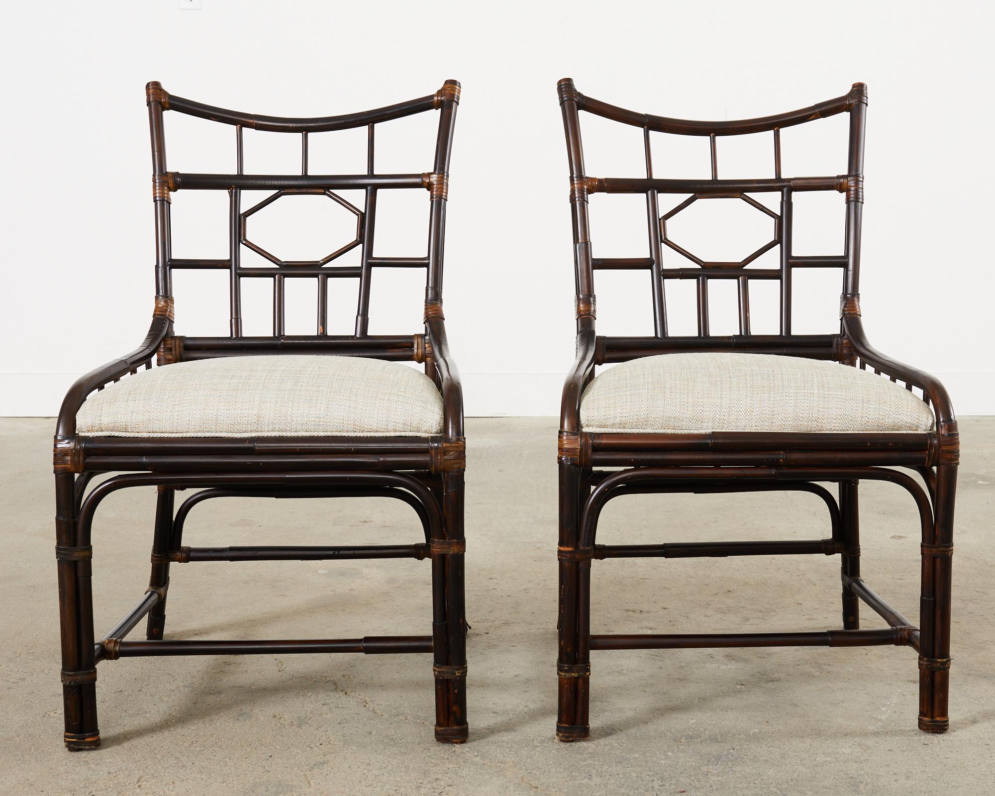 Set of Four Palecek Organic Modern Dining Chairs For Sale at 1stDibs