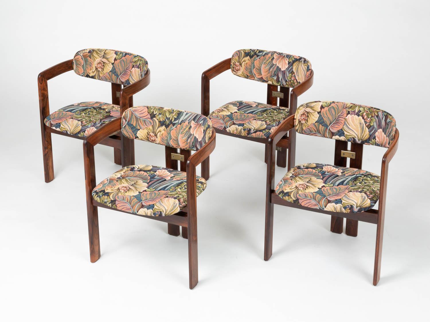 Mid-Century Modern Set of Four Augusto Savini for Pozzi 'Pamplona' Chairs