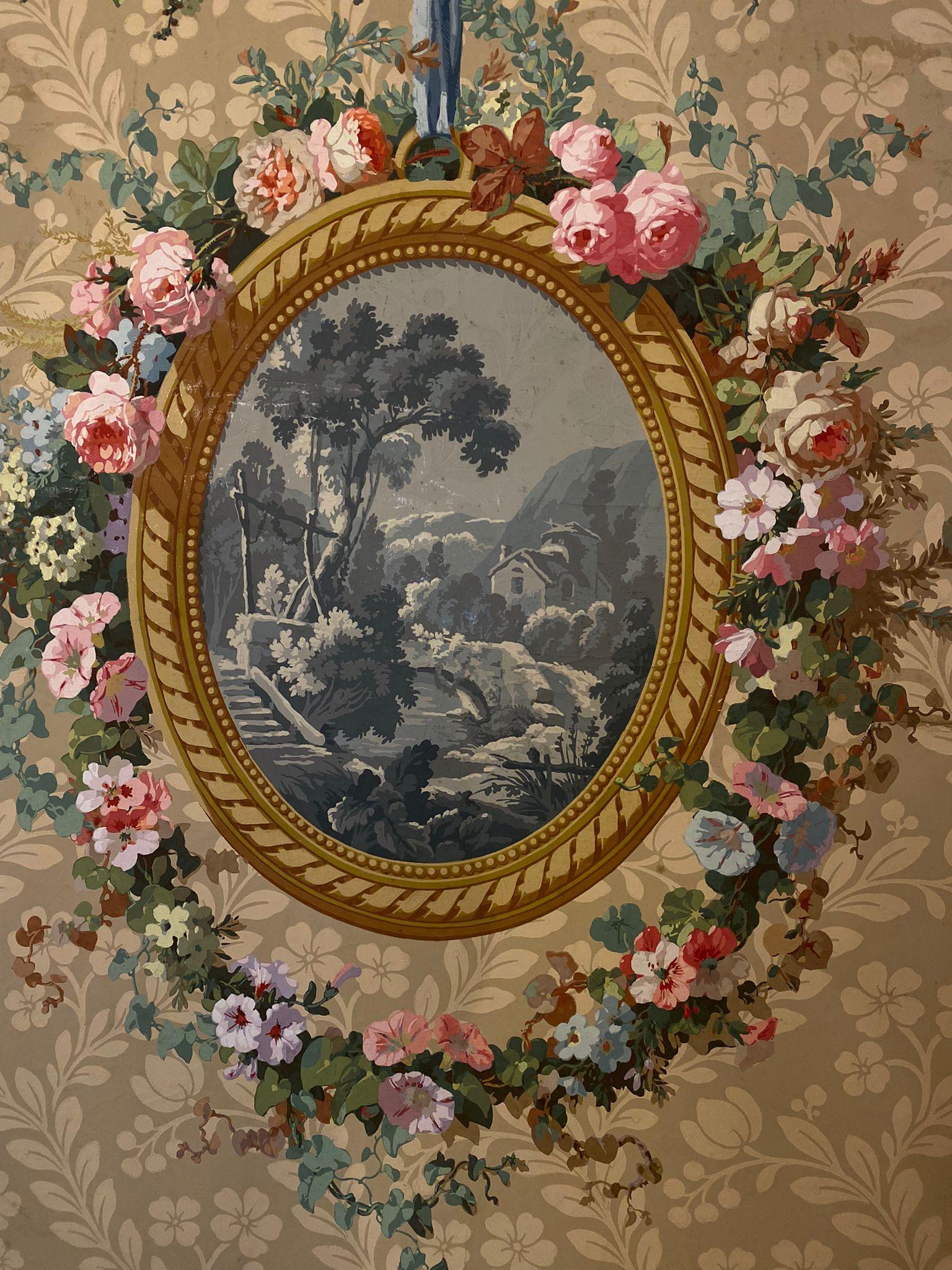 Neoclassical Set of Four Panels by Fabrique Par J. Zuber Et Cie For Sale