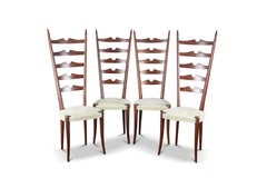 Set of Four Paolo Buffa Highback Chiavari Dining Chairs