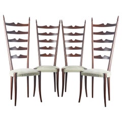 Set of Four Paolo Buffa Highback Chiavari Dining Chairs