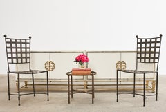 Ensemble de quatre chaises de salle à manger en bronze de style Papperzini pour Salterini