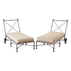 Set of Four Papperzini for Salterini Style Patio Chaise Lounge Chairs