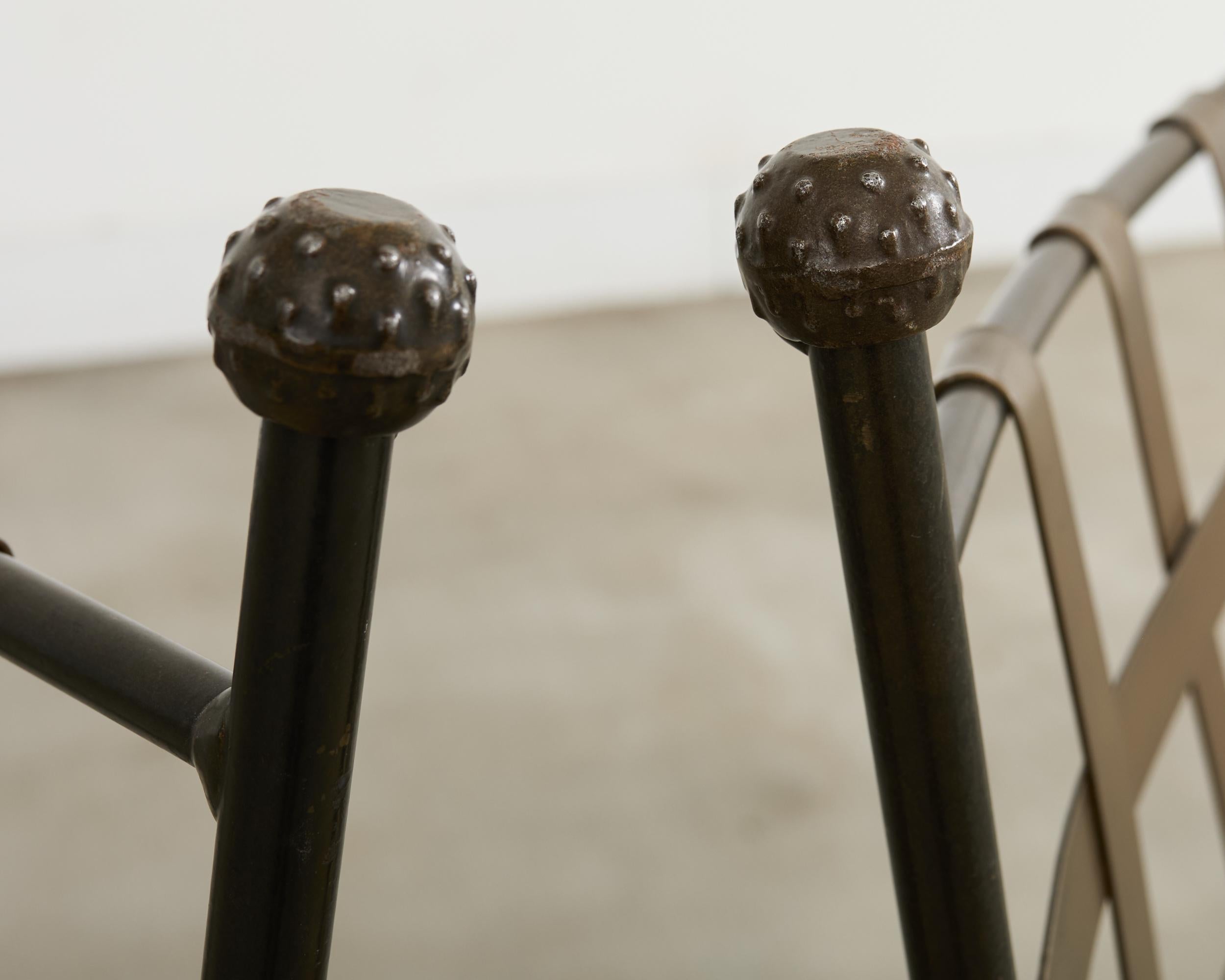 Set di quattro sedie da giardino in ferro in stile amalfitano Papperzini in vendita 5