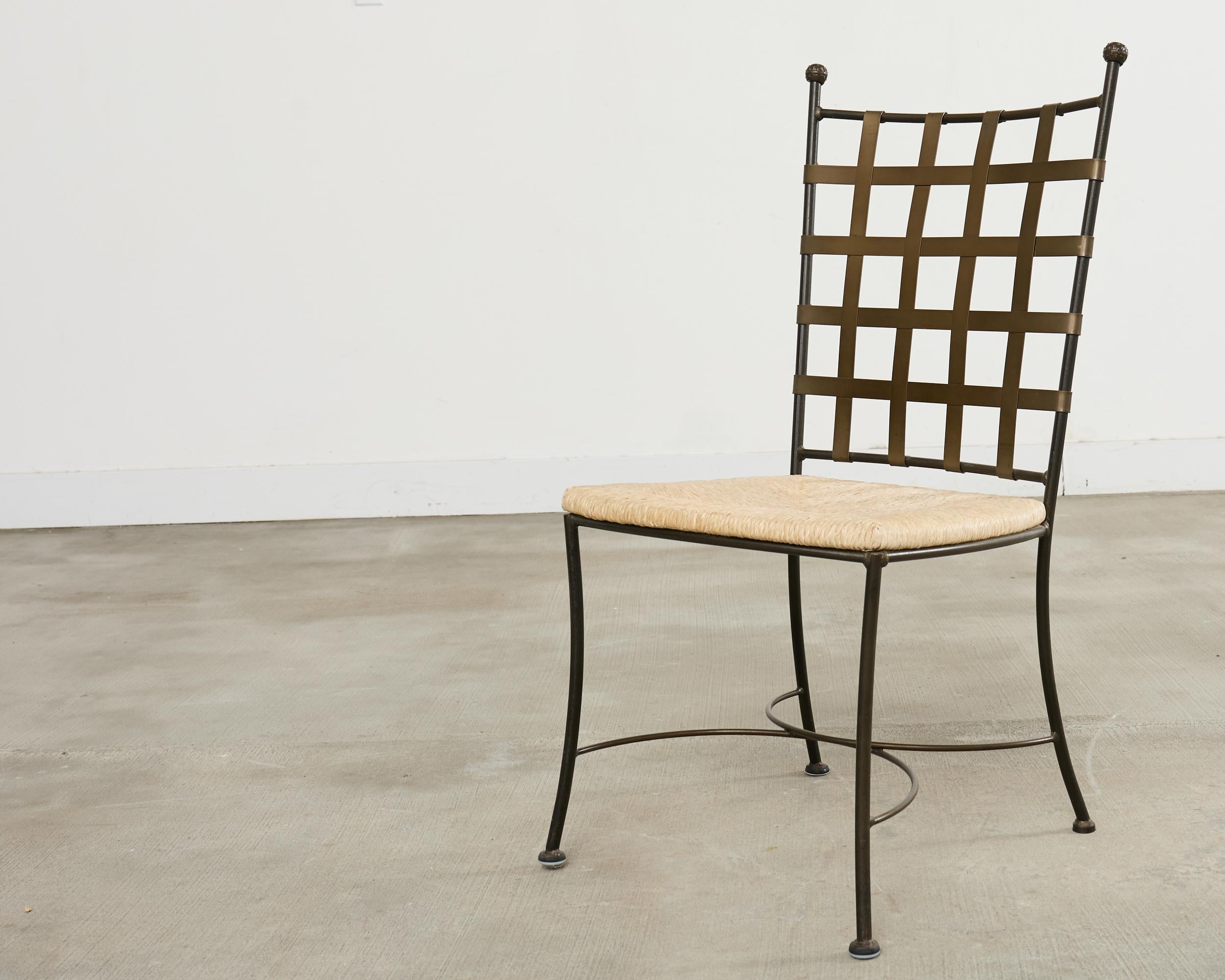 Set di quattro sedie da giardino in ferro in stile amalfitano Papperzini in vendita 7