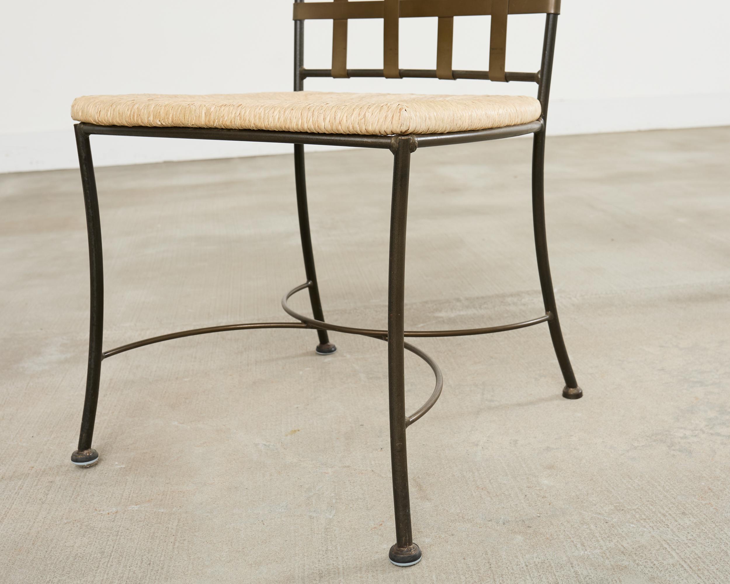 Set di quattro sedie da giardino in ferro in stile amalfitano Papperzini in vendita 8