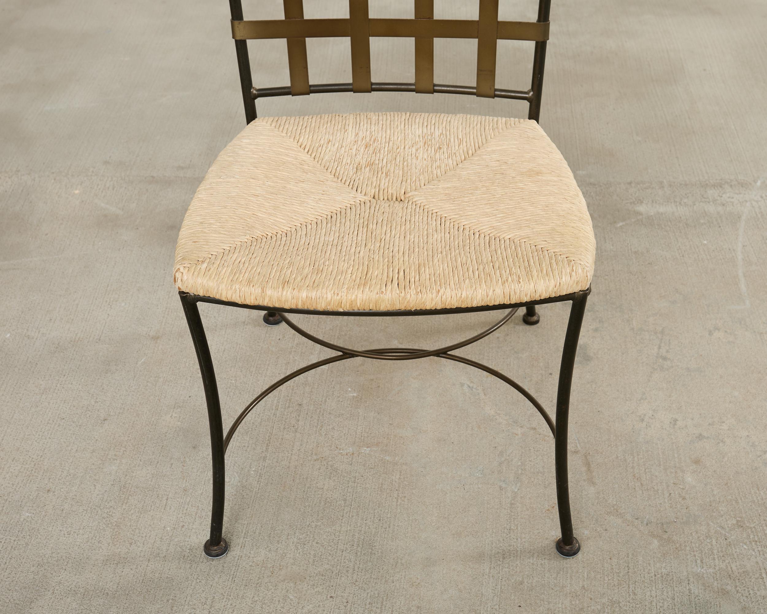 Set di quattro sedie da giardino in ferro in stile amalfitano Papperzini in vendita 10