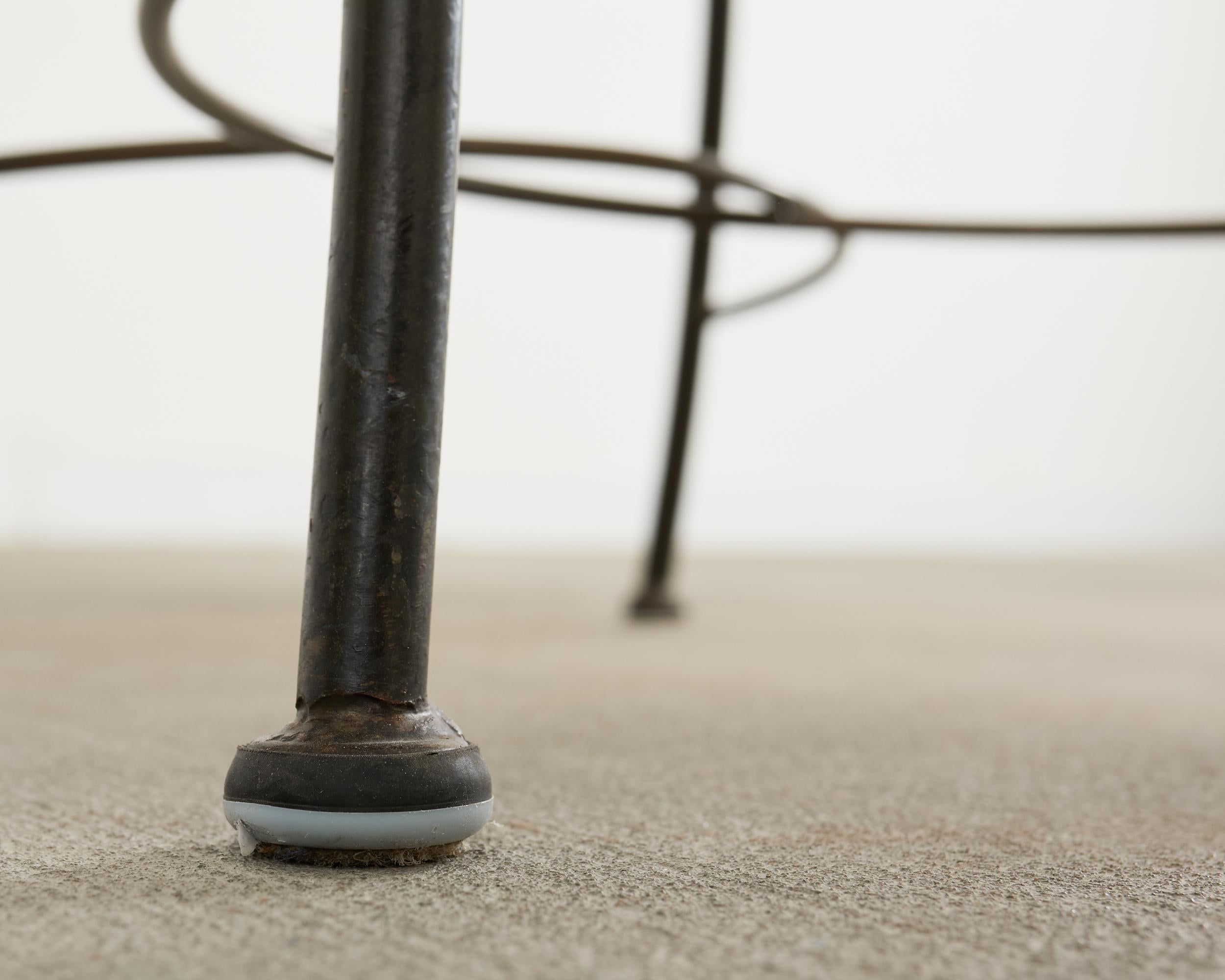 Set di quattro sedie da giardino in ferro in stile amalfitano Papperzini in vendita 11