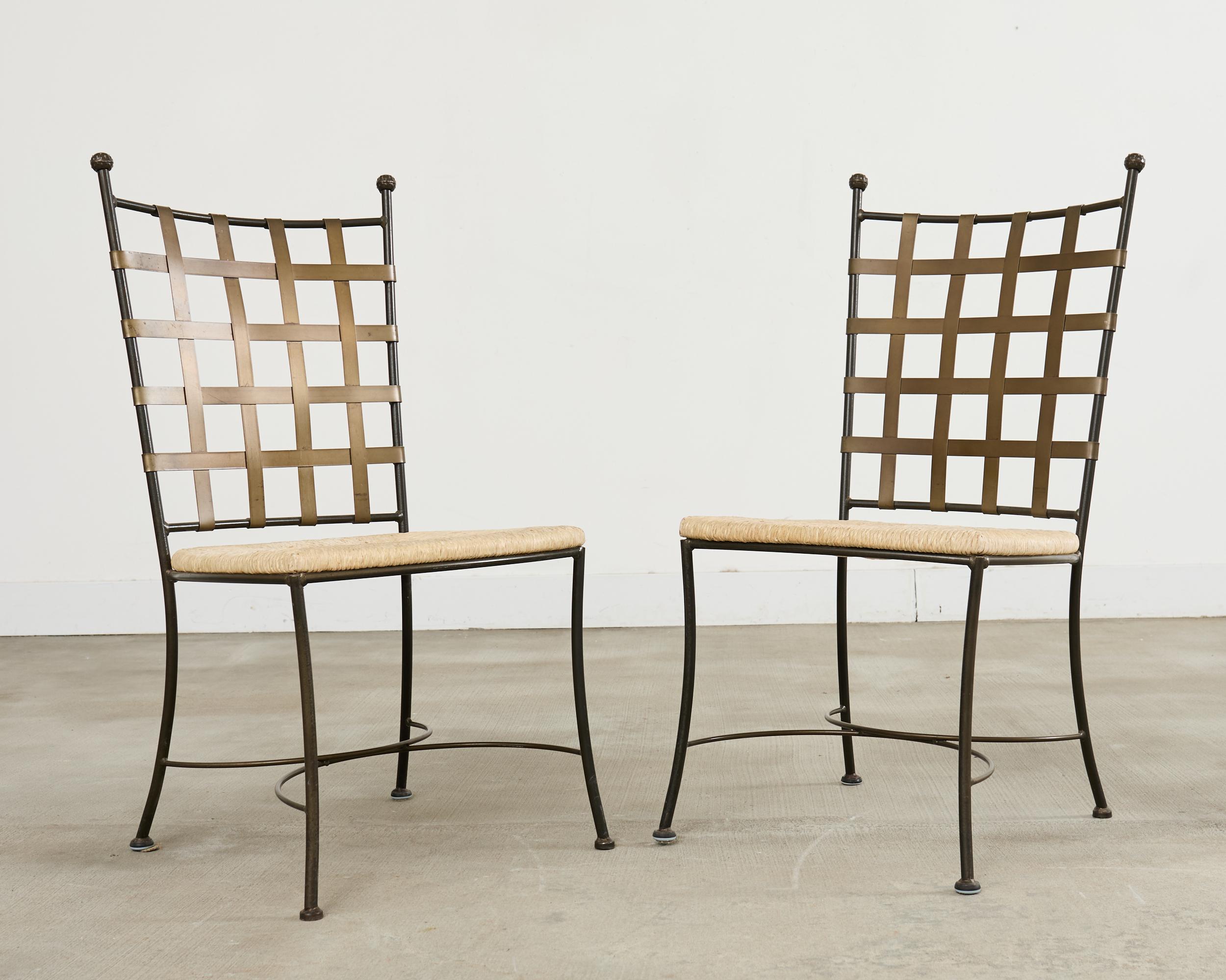 Set di quattro sedie da giardino in ferro in stile amalfitano Papperzini in vendita 1