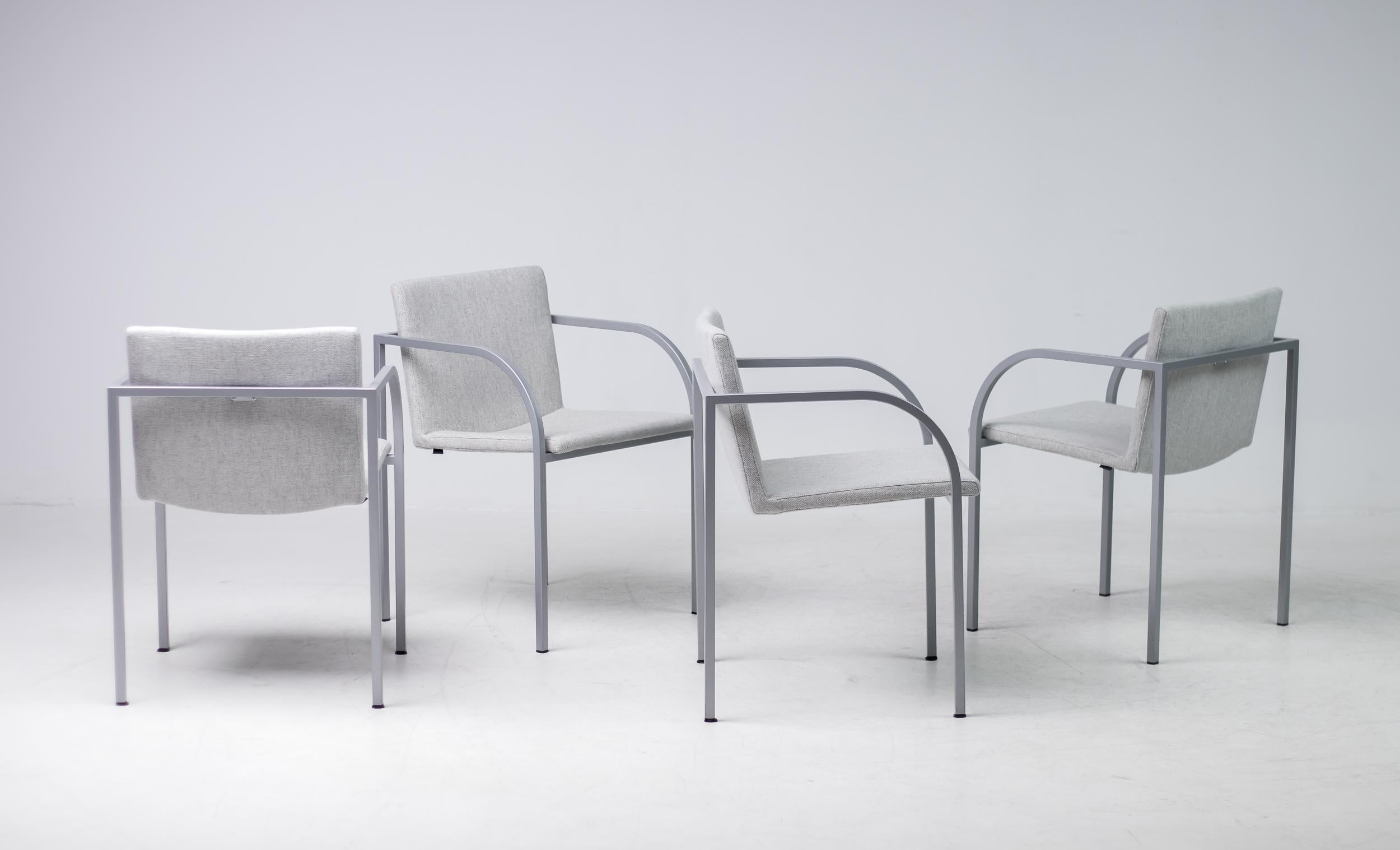 Wool Set of Four Pastoe Chairs by Shiro Kuramata