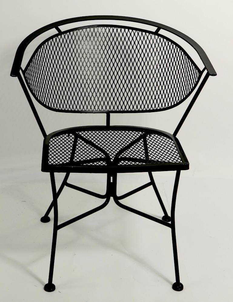 20th Century Set of Four Patio Garden Chairs Attributed to Salterini