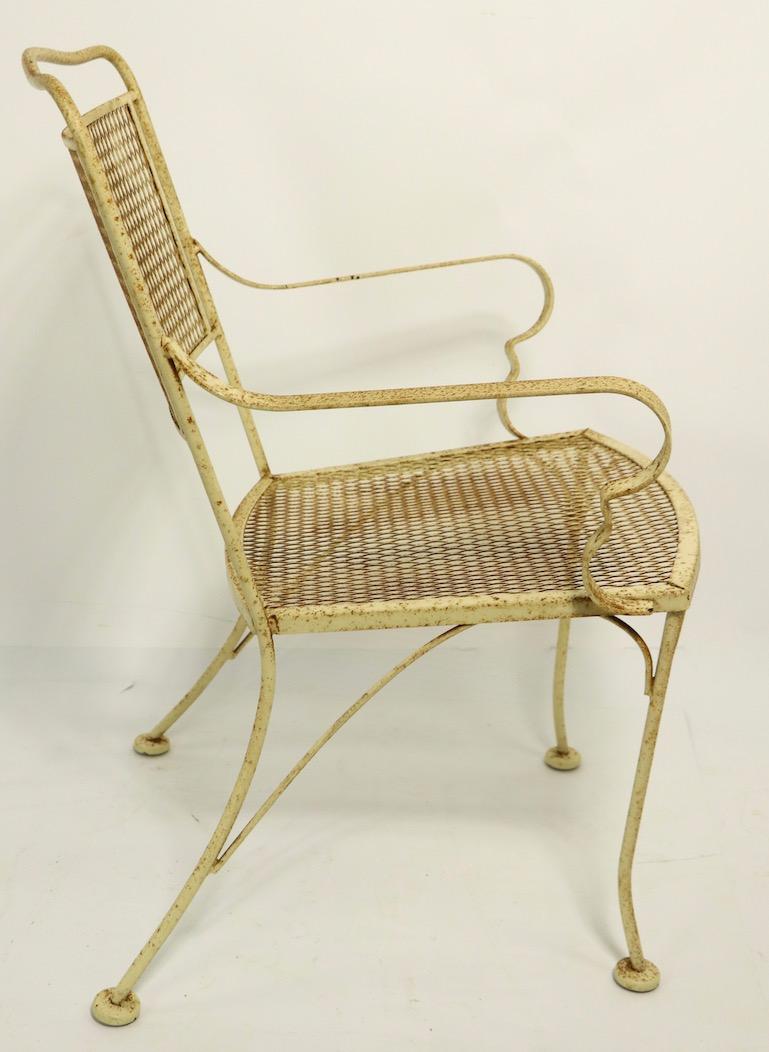 Set of Four Patio Garden Dining Chairs Attributed to Woodard 5