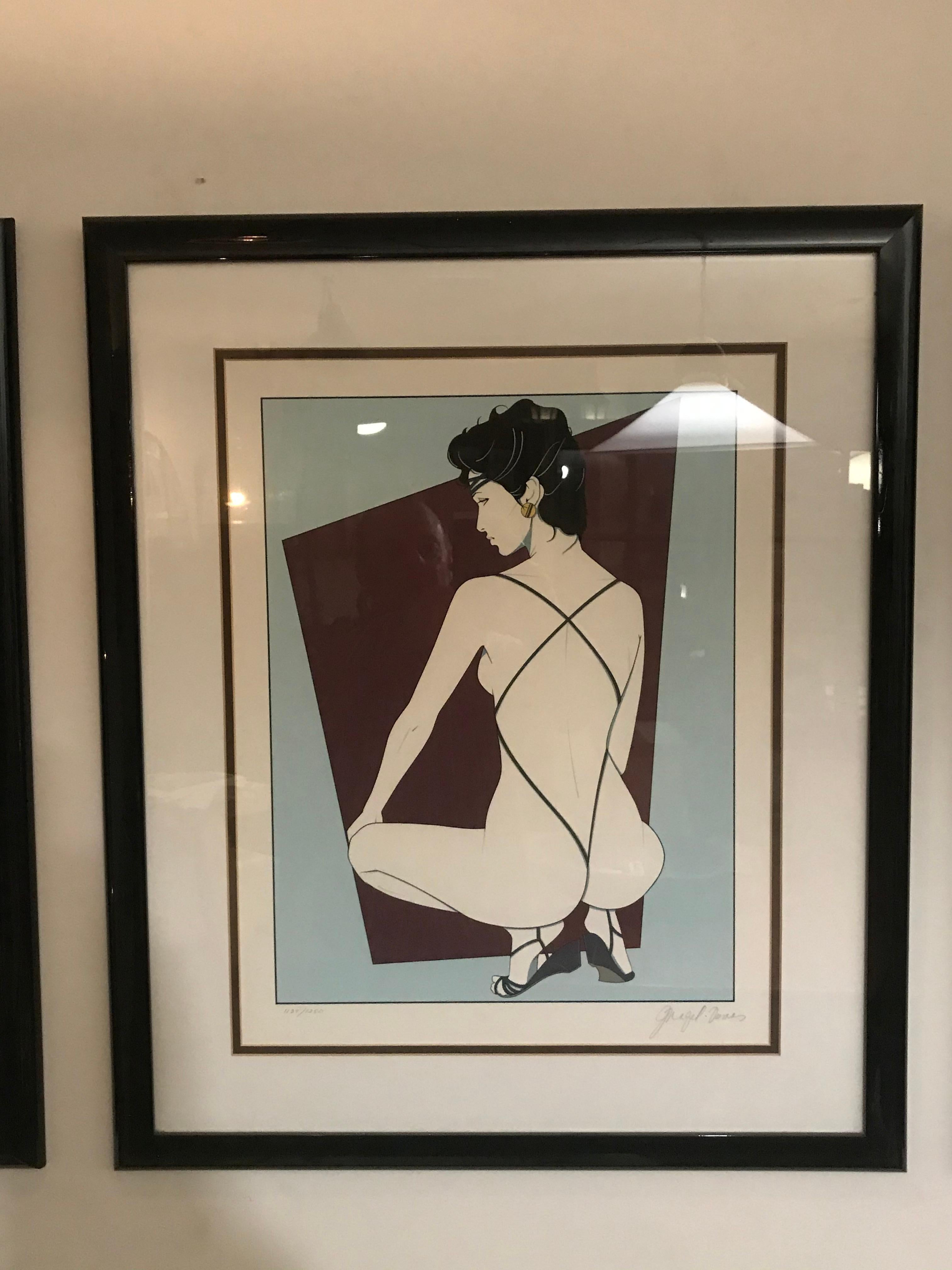 Set of Four  Patrick Nagel Prints 