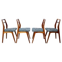 Set of 4 Paul McCobb, O'Hearn Furniture Style Black Walnut Dining Side Chairs
