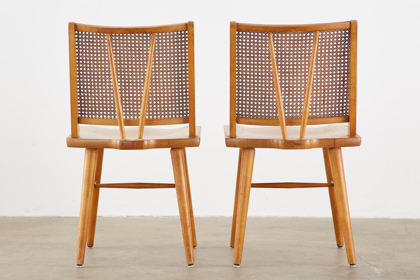 Set of Four Paul McCobb Maple Dining Chairs 12