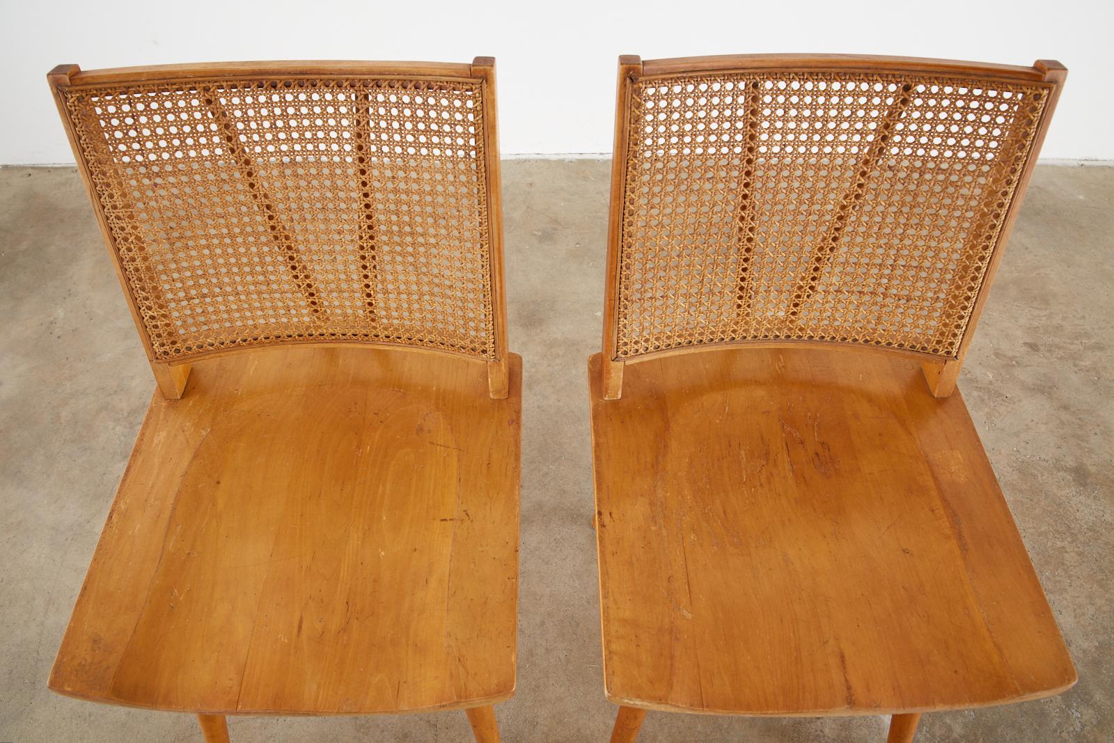 Set of Four Paul McCobb Maple Dining Chairs 1