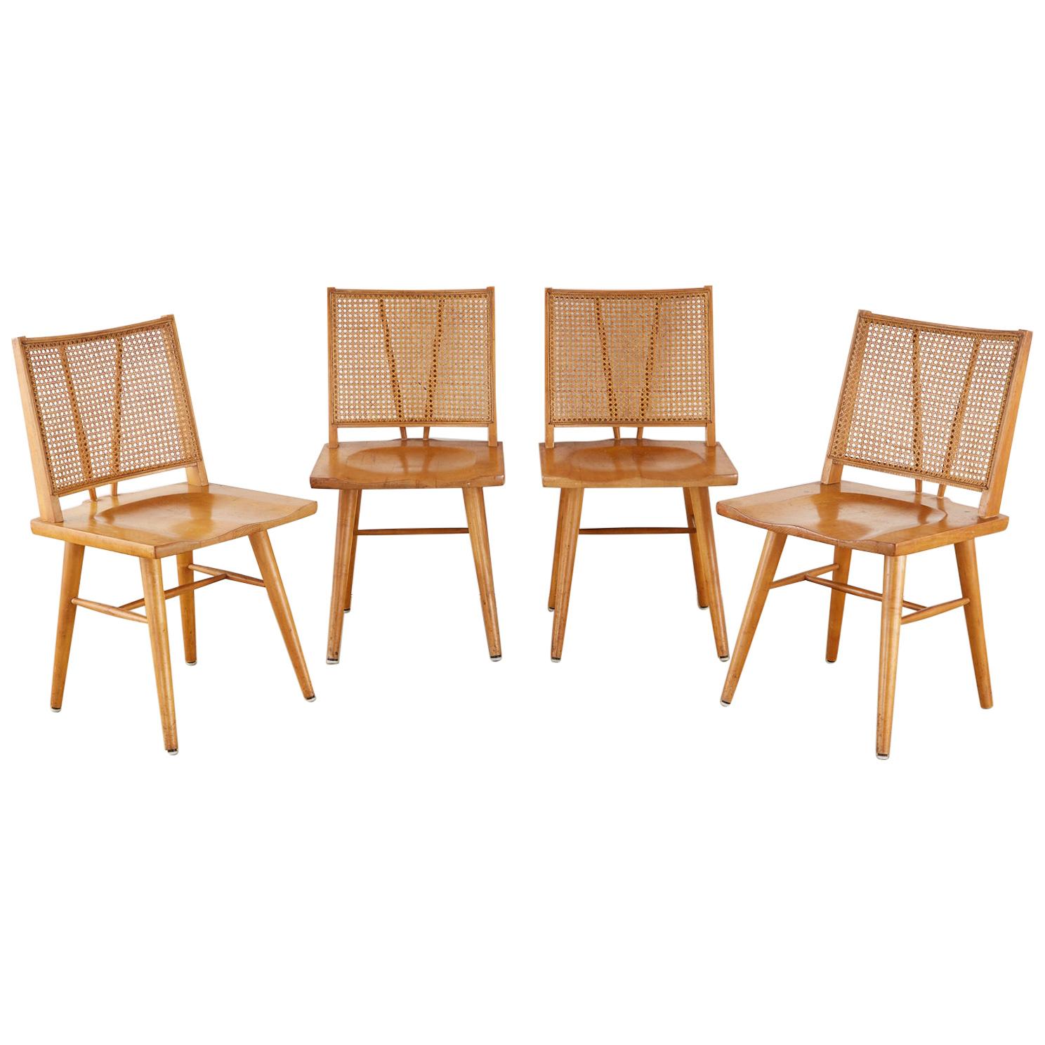 Set of Four Paul McCobb Maple Dining Chairs