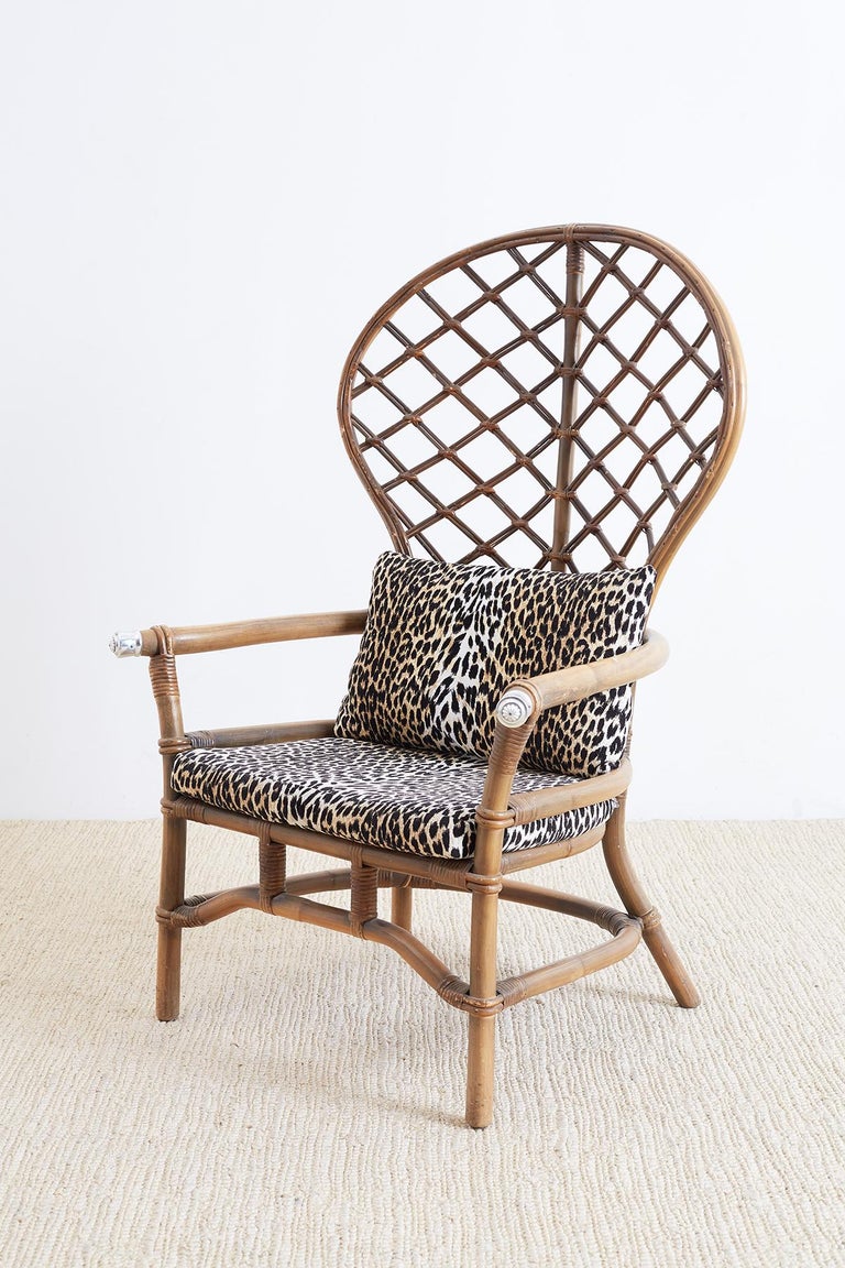 Set of Four Peacock Chairs by Ficks Reed at 1stDibs