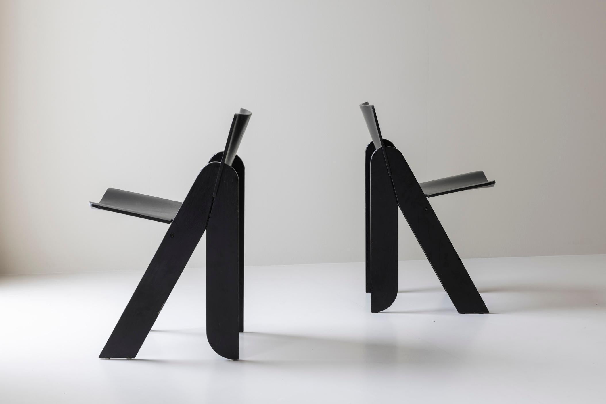 Italian Set of Four ‘Peota’ Dining Chairs by Gigi Sabadin for Stilwood, Italy, 1970s