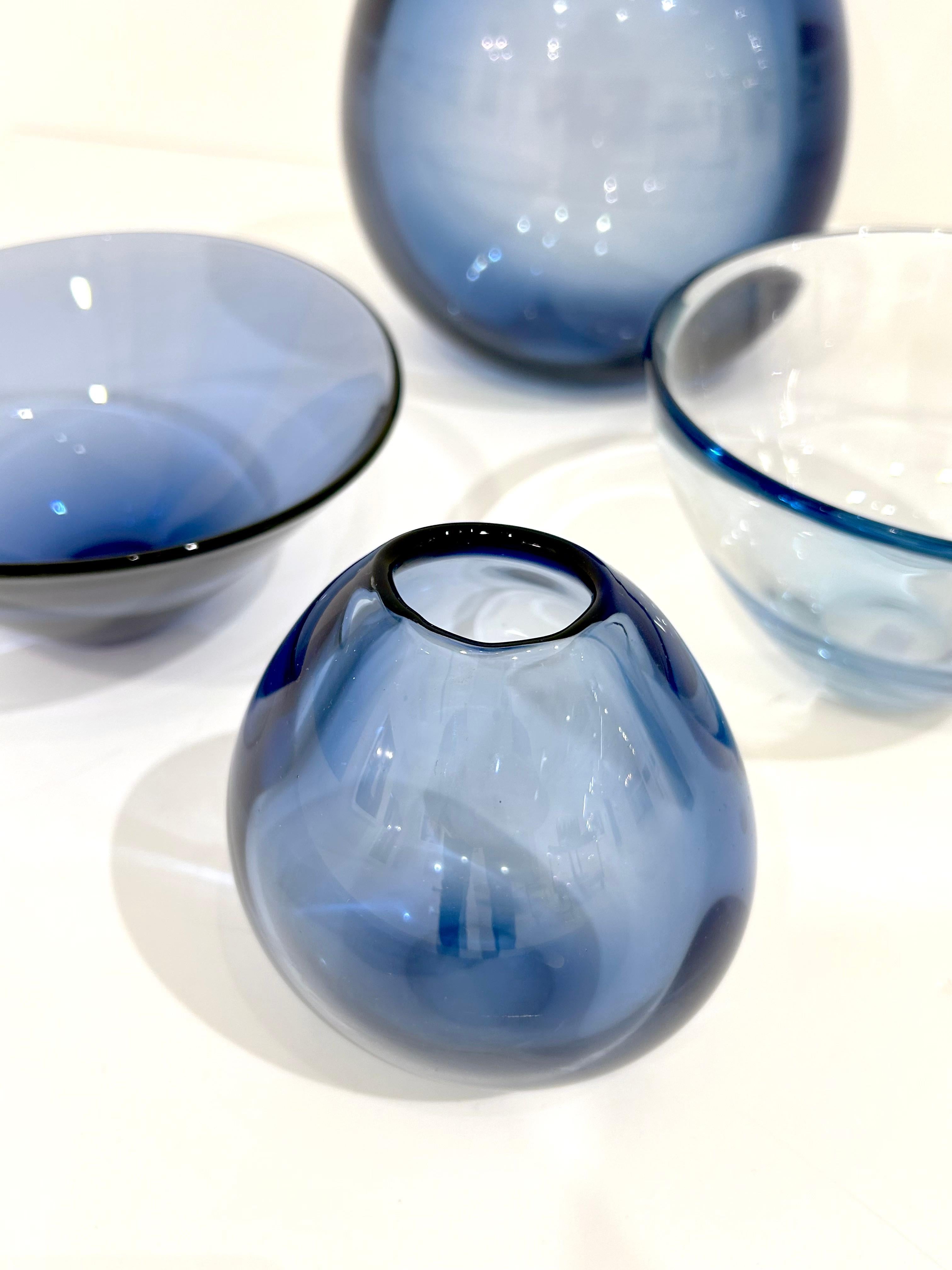 Set of Four Per Lutken for Holmegaard Glass Pieces en venta 3
