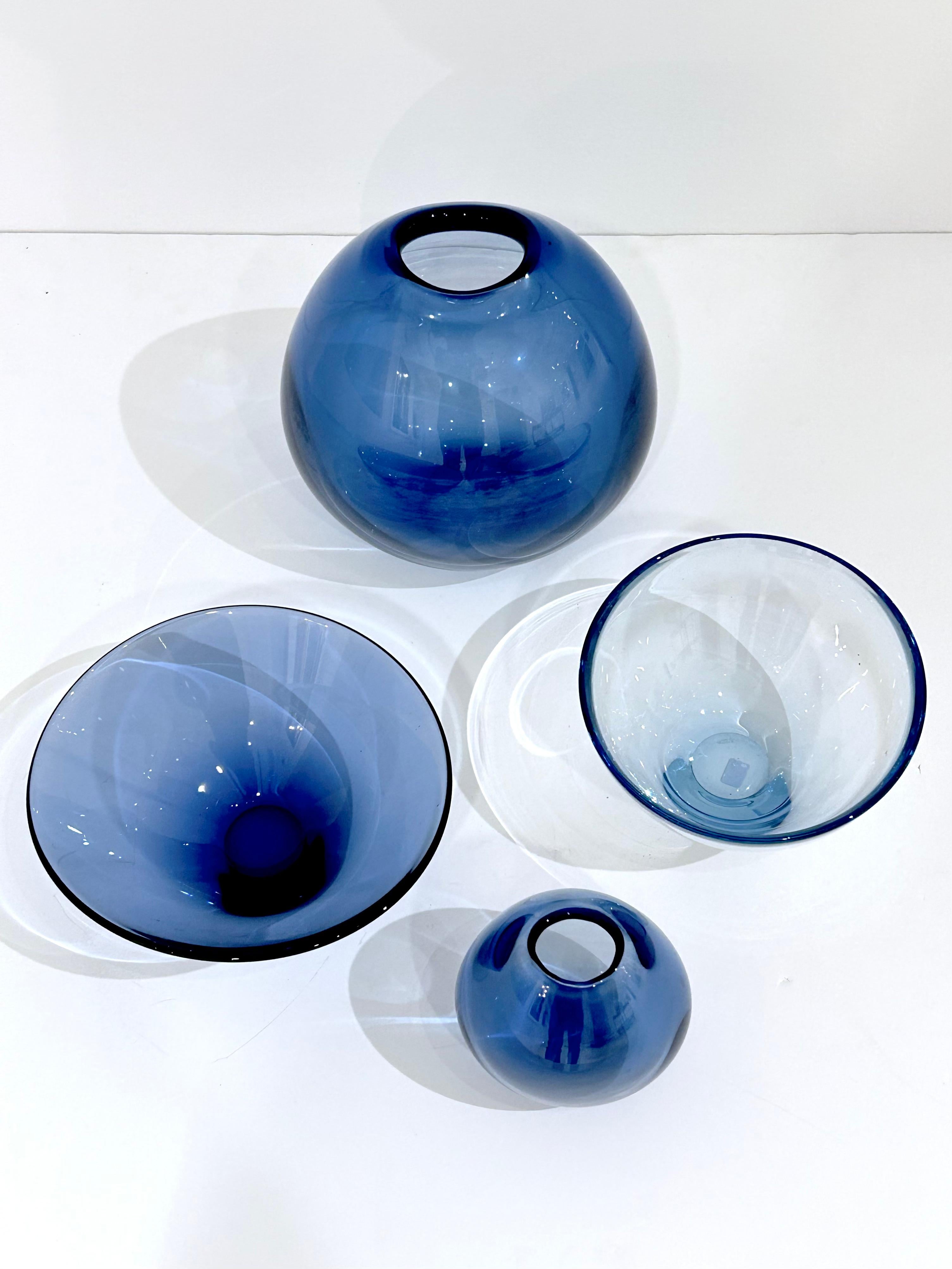 Set of Four Per Lutken for Holmegaard Glass Pieces siglo XX en venta