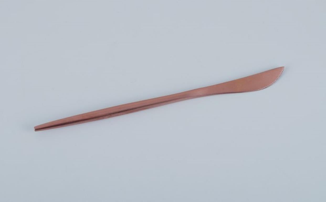 Juego de cubiertos modernistas para cuatro personas en latón. Diseño sueco. Latón en venta