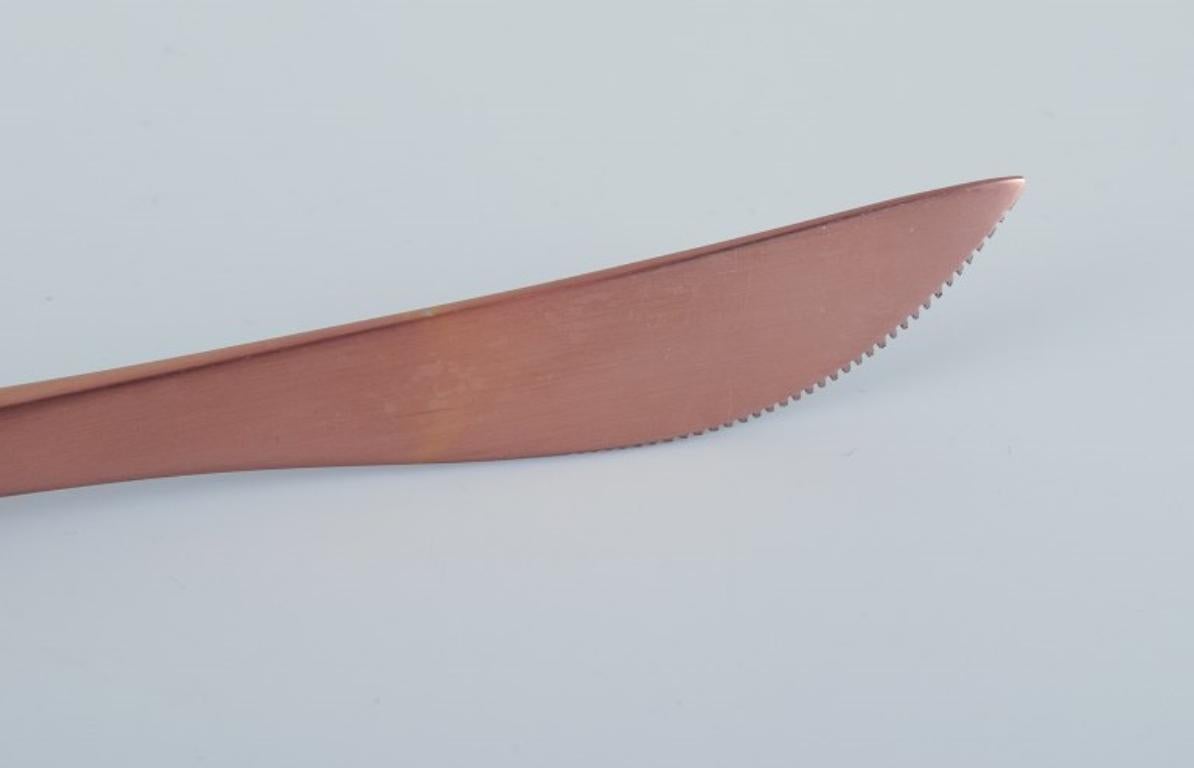 Juego de cubiertos modernistas para cuatro personas en latón. Diseño sueco. en venta 2
