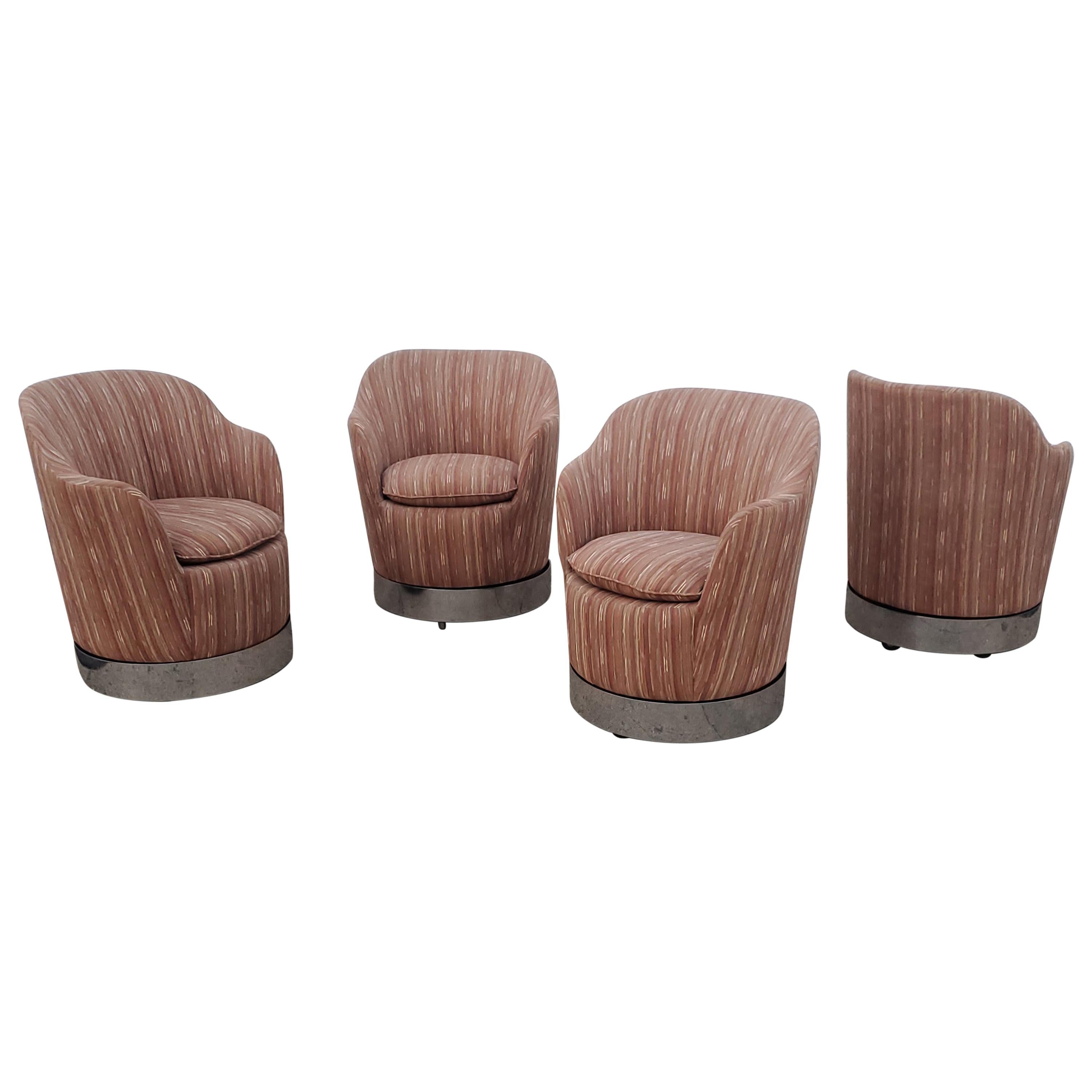 Set of Four Philip Enfield Swivel Chairs