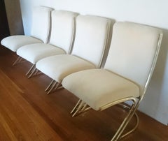 Set of Four Pierre Cardin Brass Dining Chairs