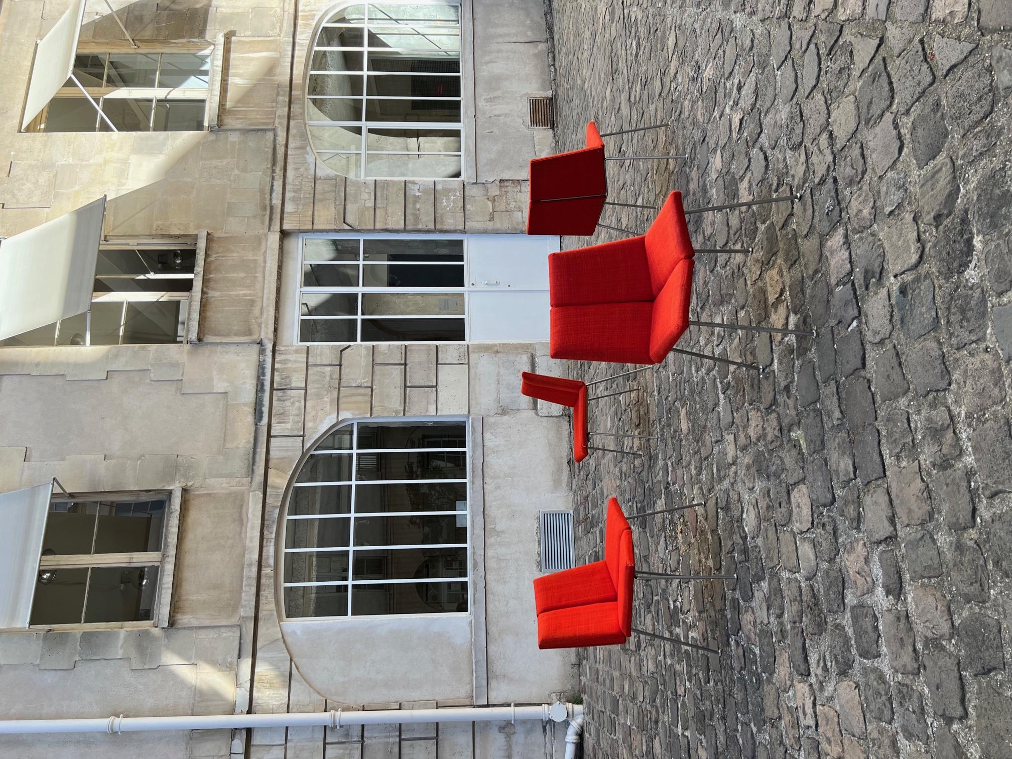 Set of four Pierre Guariche chairs for Huchers Minvielle editions, France 1