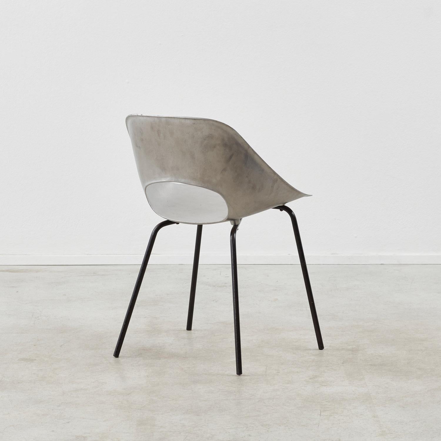 Cast Set of four Pierre Guariche Tulip chairs for Steiner, France, 1950s