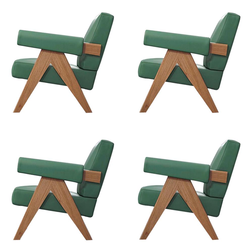 Satz von vier Pierre Jeanneret 053 Capitol Complex Sesseln von Cassina im Angebot