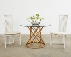 Set of Four Pietro Costantini Post Modern Oyster Lacquered Dining Chairs