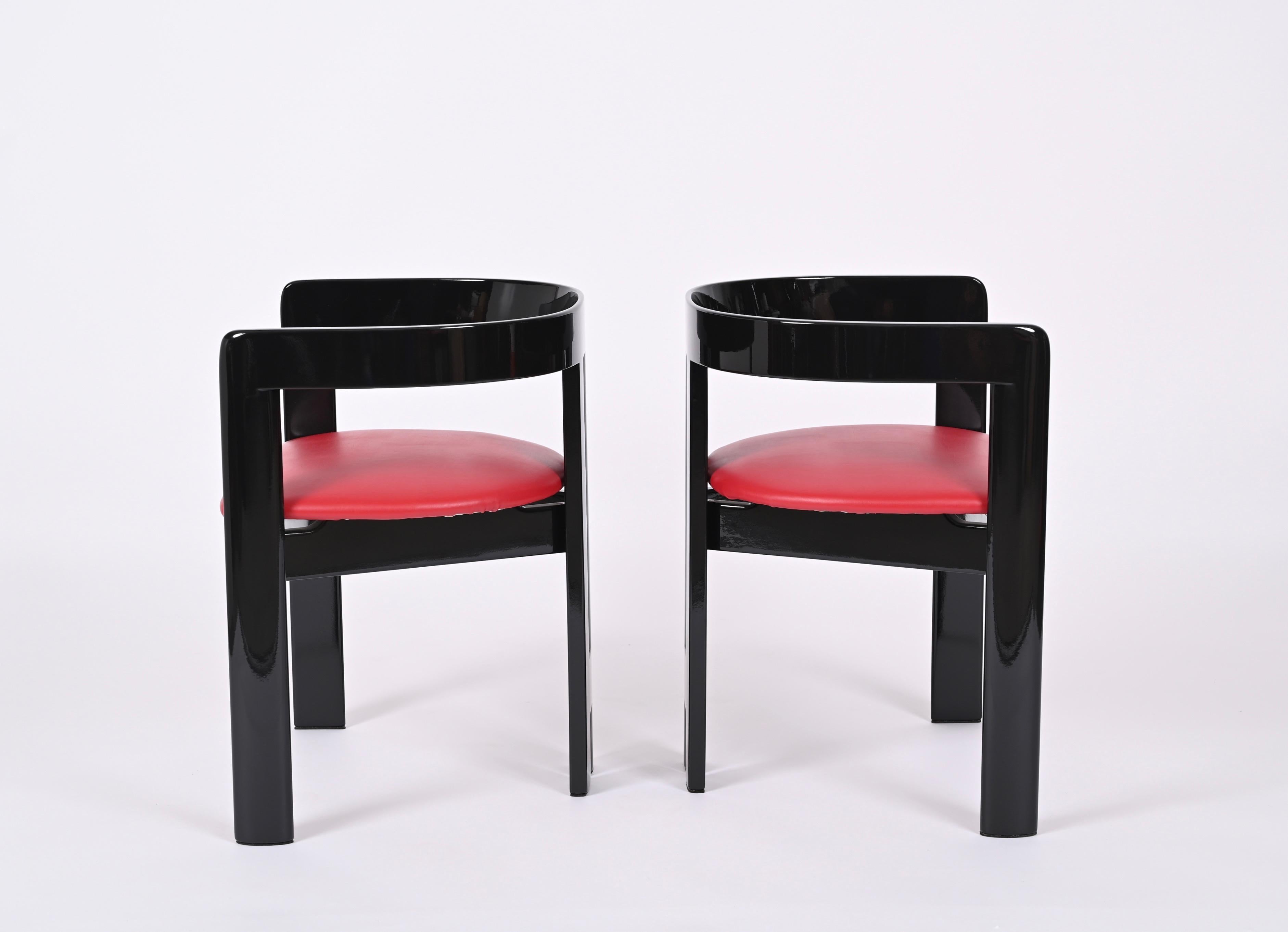 Ensemble de quatre chaises Pigreco par Afra & Tobia Scarpa pour Gavina, Italie, années 1960  6