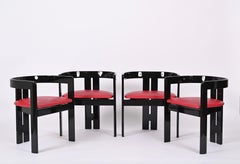 Satz von 4 Pigreco-Stühlen von Afra & Tobia Scarpa für Gavina, Italien 1960er Jahre