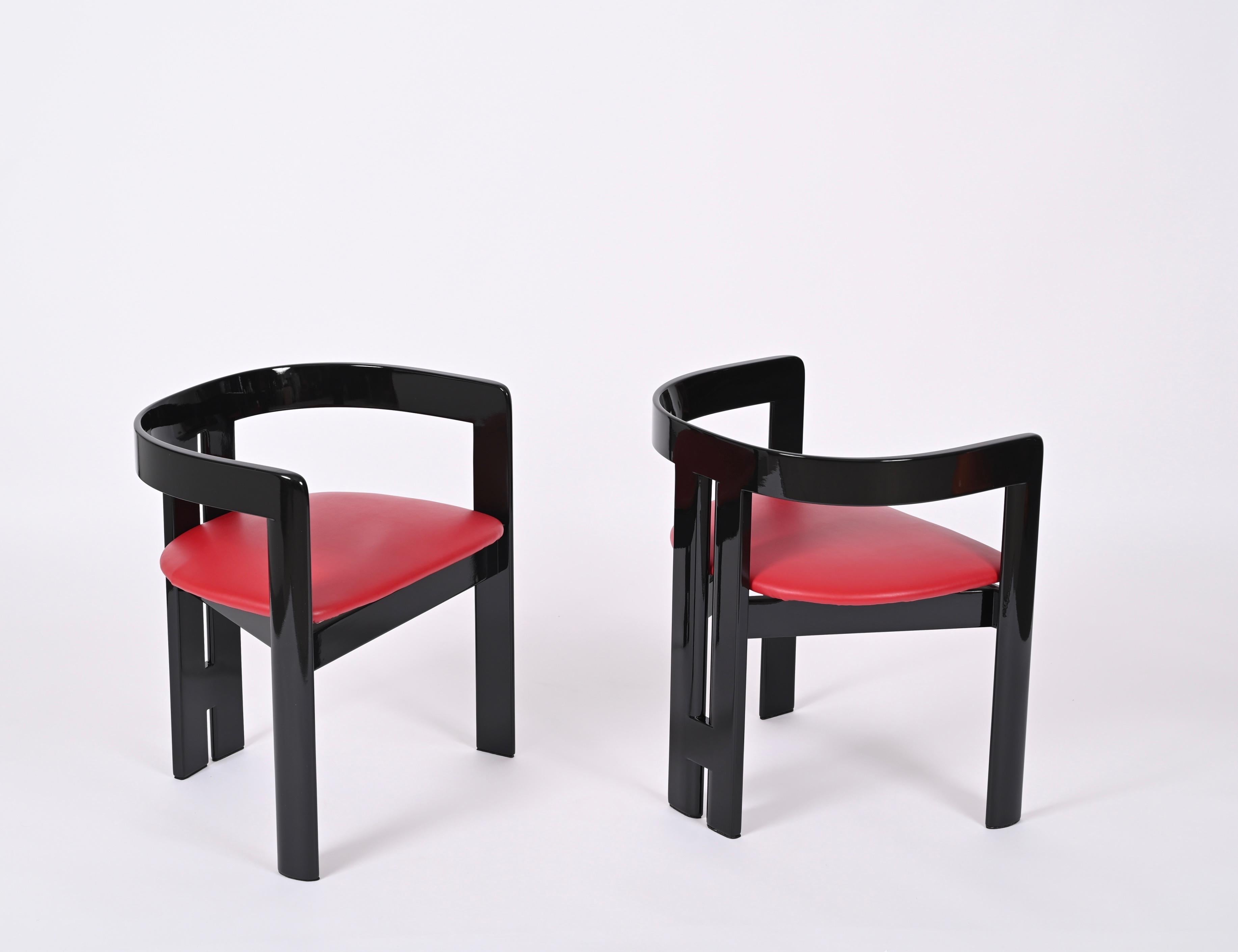 Italian Set of 4 Pigreco Chairs by Afra & Tobia Scarpa for Gavina, Italy 1960s For Sale
