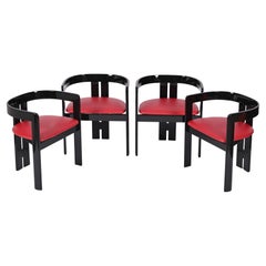 Set of Four Pigreco Chairs by Afra & Tobia Scarpa for Gavina, Italy 1960s