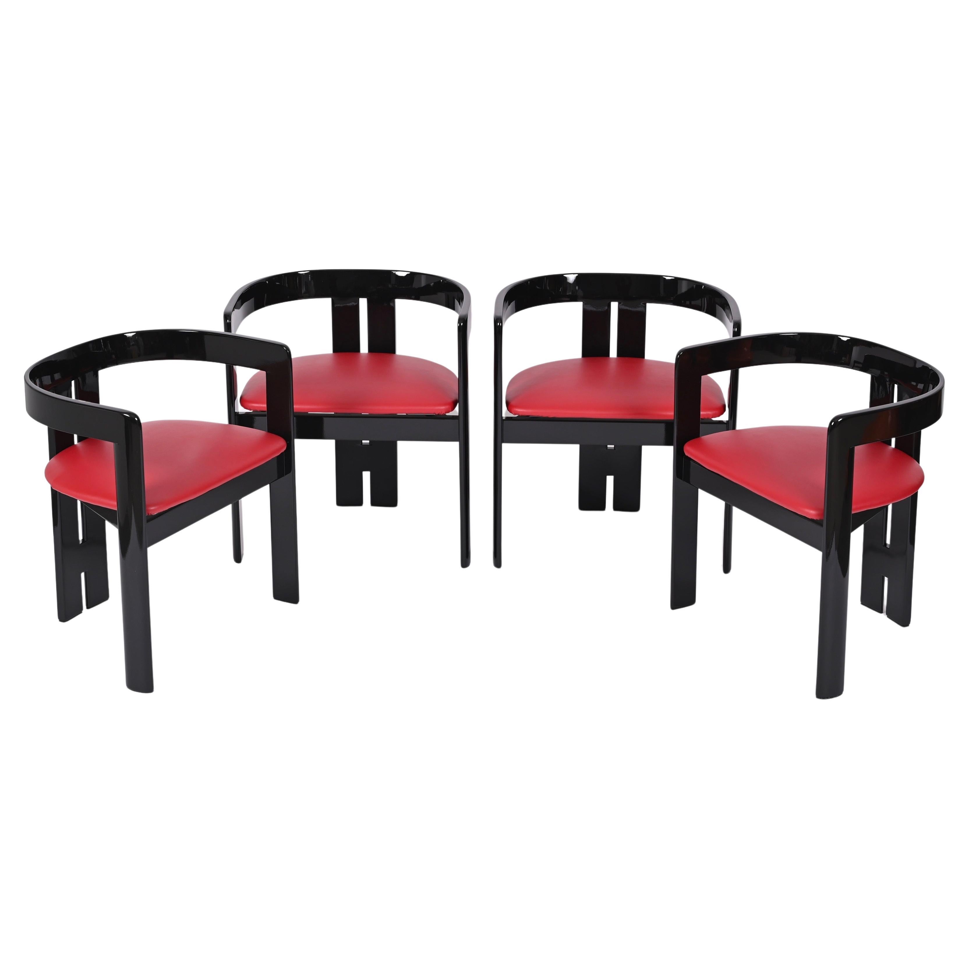 Set of Four Pigreco Chairs by Afra & Tobia Scarpa for Gavina, Italy 1960s For Sale