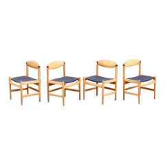 Set of Four Pine Chairs by Børge Mogensen, circa 1955
